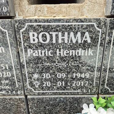BOTHMA Patric Hendrik 1949-2017