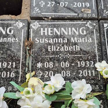 HENNING Susanna Maria Elizabeth 1932-2011
