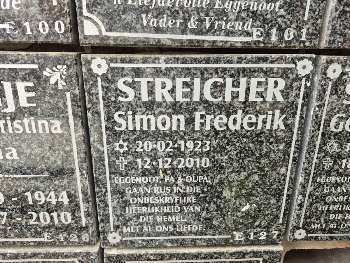 STREICHER Simon Frederik 1923-2010