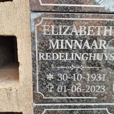 REDELINGHUYS Elizabeth, Minnaar 1931-2023