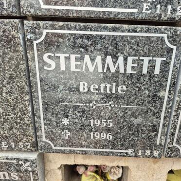 STEMMETT Bettie 1955-1996