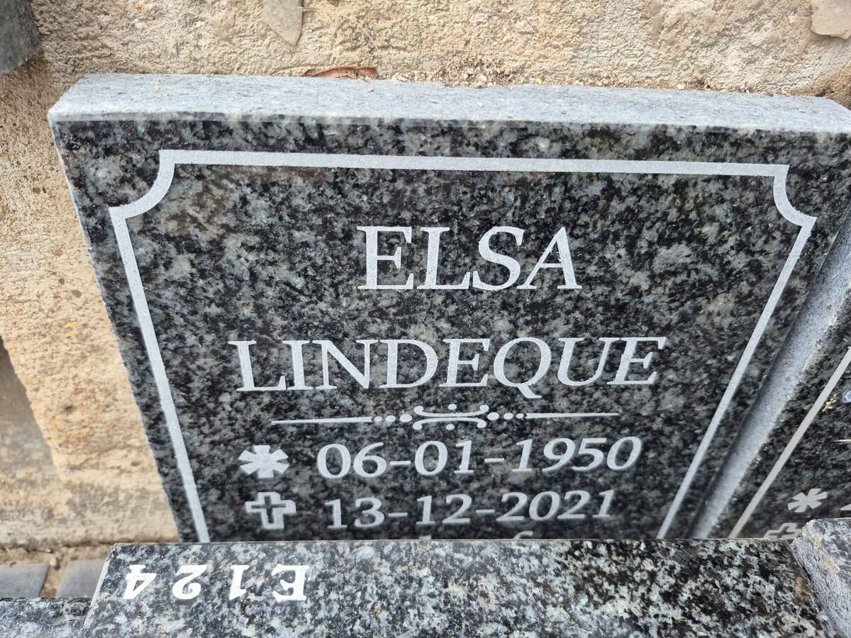 LINDEQUE Elsa 1950-2021