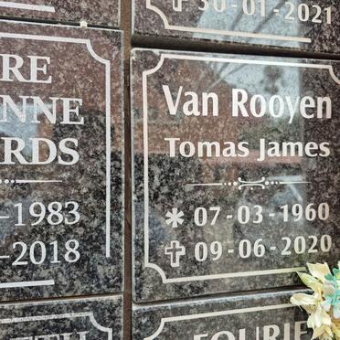 ROOYEN Tomas James, van 1960-2020