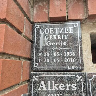 COETZEE Gerrit 1936-2016 