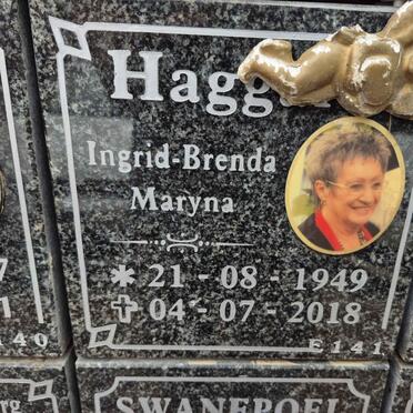 HAGGA? Ingrid-Brenda Maryna 1949-2018