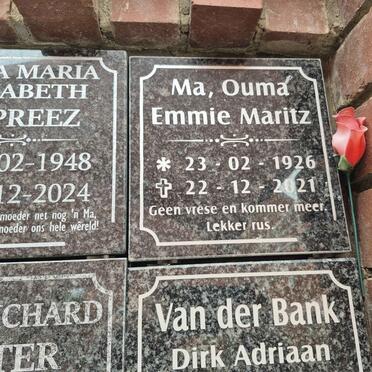 MARITZ Emmie 1926-2021