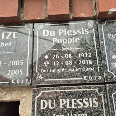 PLESSIS Poppie, du 1932-2018