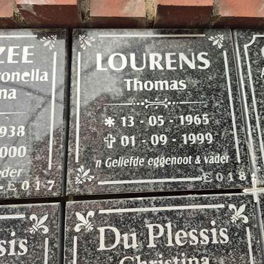 LOURENS Thomas 1965-1999