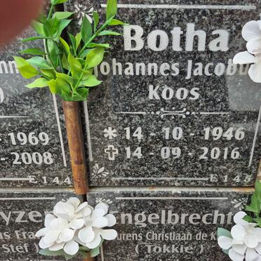 BOTHA Johannes Jacobus 1946-2016 