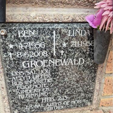 GROENEWALD Ben 1956-2008 & Linda 1958-