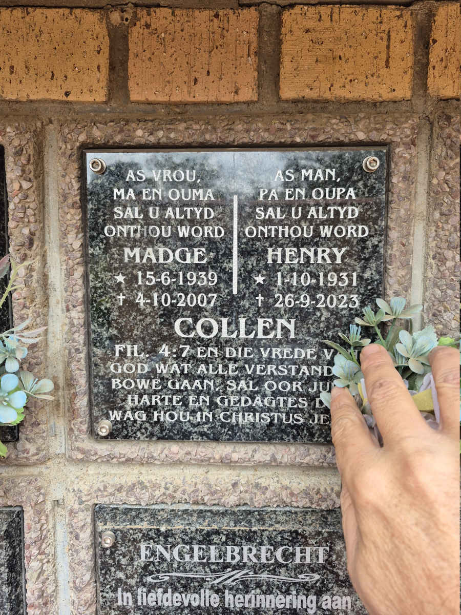 COLLEN Henry 1931-2023 & Madge 1939-2007