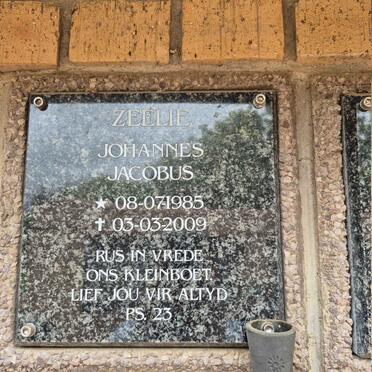ZEELIE Johannes Jacobus 1985-2009