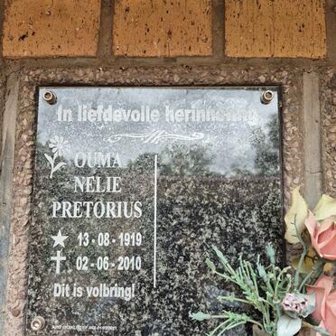 PRETORIUS Cornelia Johanna nee VAN EEDEN 1919-2010