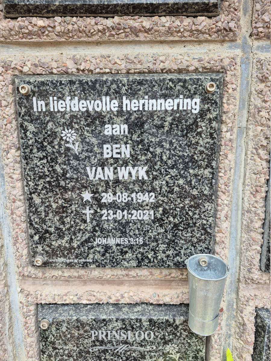 WYK Ben, van 1942-2021