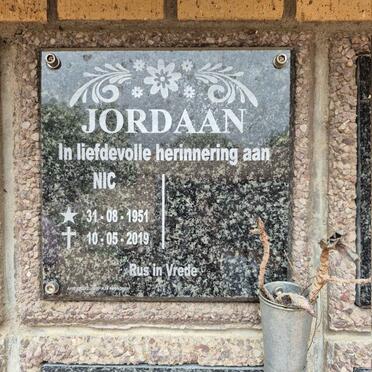 JORDAAN Nic 1951-2019
