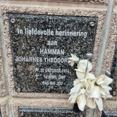 HAMMAN Johannes Theodorus 1964-2007