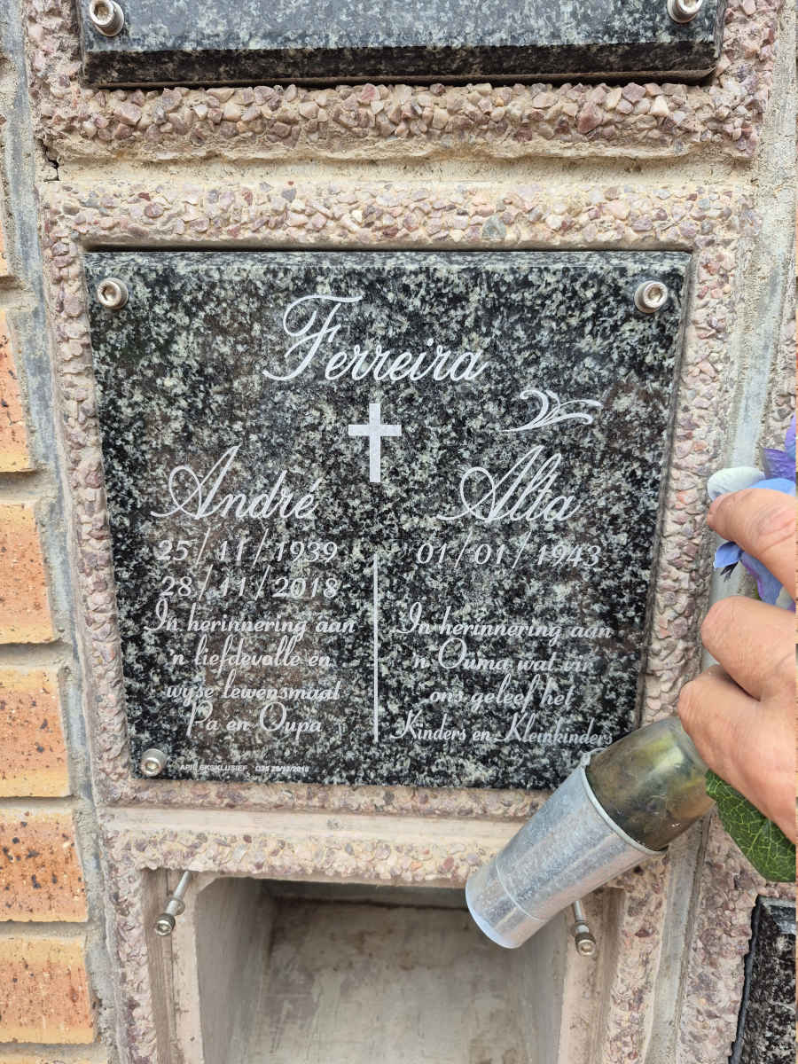 FERREIRA  Andre 1939-2018 & Alta 1943-