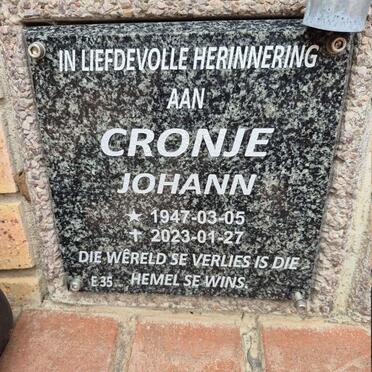 CRONJE Johann 1947-2023