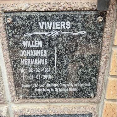 VIVIERS Willem Johannes Hermanus 1931-2010