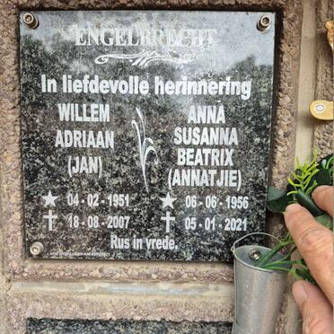 ENGELBRECHT Willem Adriaan 1951-2007 & Anna Susanna Beatrix 1956-2021