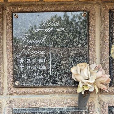 BOTES Frederik Johannes 1921-2006