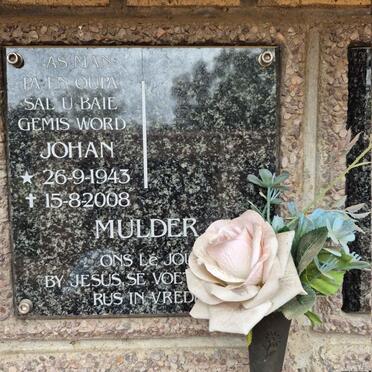 MULDER Johan 1943-2008