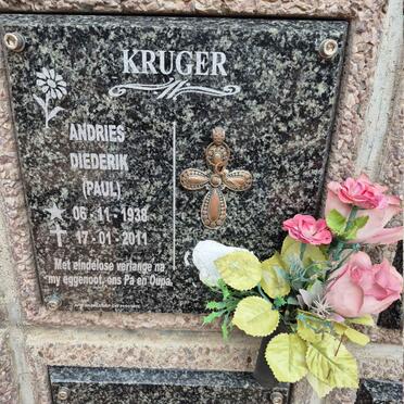 KRUGER Andries Diederik 1938-2011