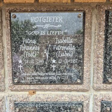 POTGIETER Petrus Johannes 1949- & Isabella Petronella 1957-