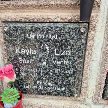 VENTER Liza 1972- :: SMITH Kayla 2003-2021