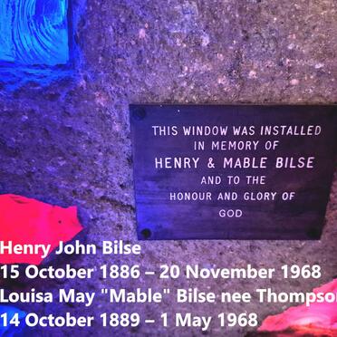 BILSE Henry John 1886-1968 & Louisa May THOMPSON 1889-1968