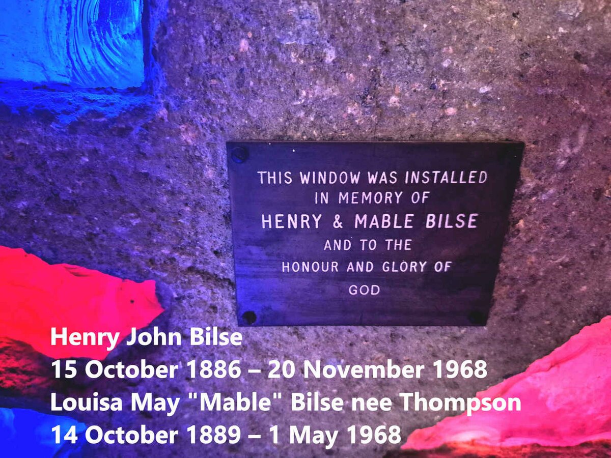 BILSE Henry John 1886-1968 & Louisa May THOMPSON 1889-1968