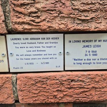 HEEVER Laurence Abraham, van der 1933-1991 :: LEIGH James 1948-1990