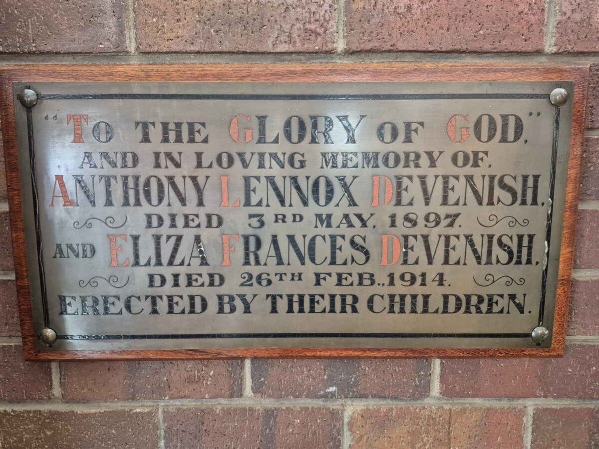 DEVENISH Anthony Lennox -1897 & Eliza Frances  -1914