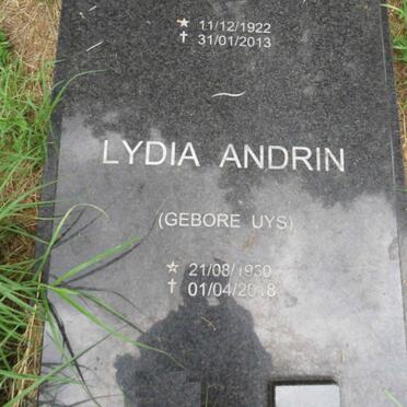 ANDRIN Lydia nee UYS 1950-2018