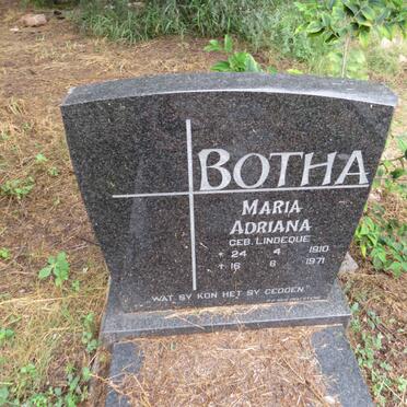 BOTHA Maria Adriana nee LINDEQUE 1910-1971