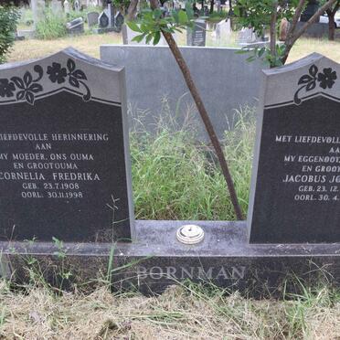 BORNMAN Jacobus Johannes 1898-1977 & Cornelia Fredrika 1908-1998