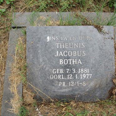 BOTHA Theunis Jacobus 1881-1977