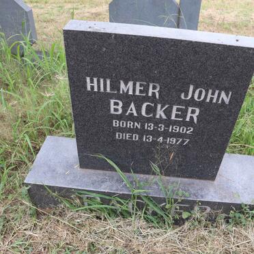 BACKER Hilmer John 1902-1977