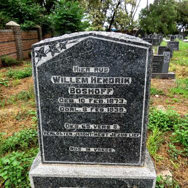 BOSHOFF Willem Hendrik 1873-1939