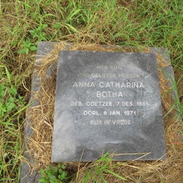 BOTHA Anna Catharina nee COETZEE 1881-1971