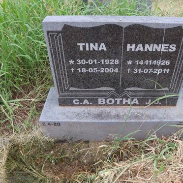 BOTHA J.J. 1926-2011 & C.A. 1928-2004