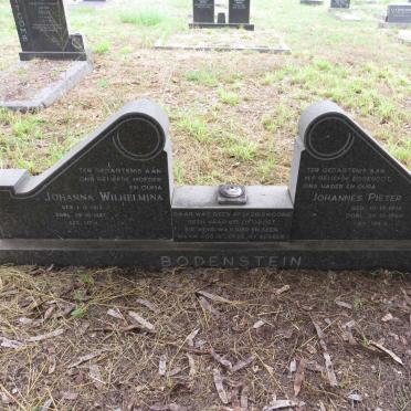 BODENSTEIN Johannes Pieter 1914-1969 & Johanna Wilhelmina 1913-1987 