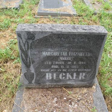 BECKER Margaretah Elizabetha nee FOURIE 1894-1969 