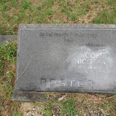 BESTER Jacobus Nicolaas 1900-1971