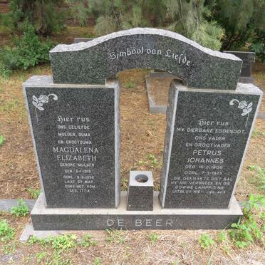 BEER Petrus Johannes, de 1908-1971 & Magdalena Elizabeth MULDER 1918-1996