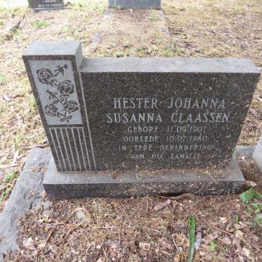 CLAASSEN Hester Johanna Susanna 1907-1980