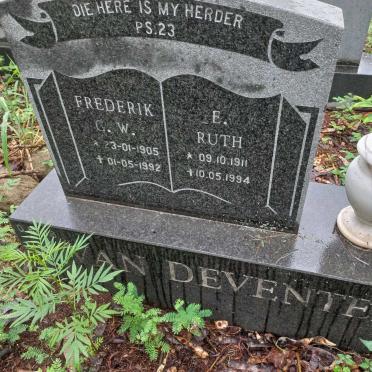 DEVENTER Frederik G.W., van 1905-1992 & E. Ruth 1911-1994