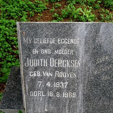 DERCKSEN Judith nee VAN ROOYEN 1937-1969