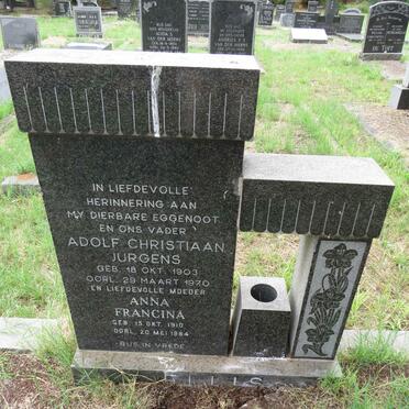 ELLIS Adolf Christiaan Jurgens 1903-1970 & Anna Francina 1910-1984