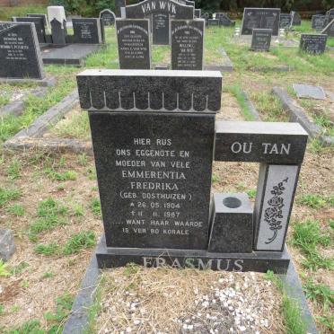 ERASMUS Emmerentia Fredrika nee OOSTHUIZEN 1904-1987